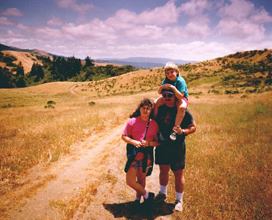 with my kids at Djerassi 
